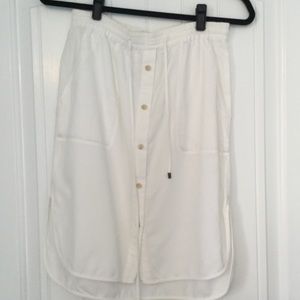 Vince White Skirt with Drawstrings